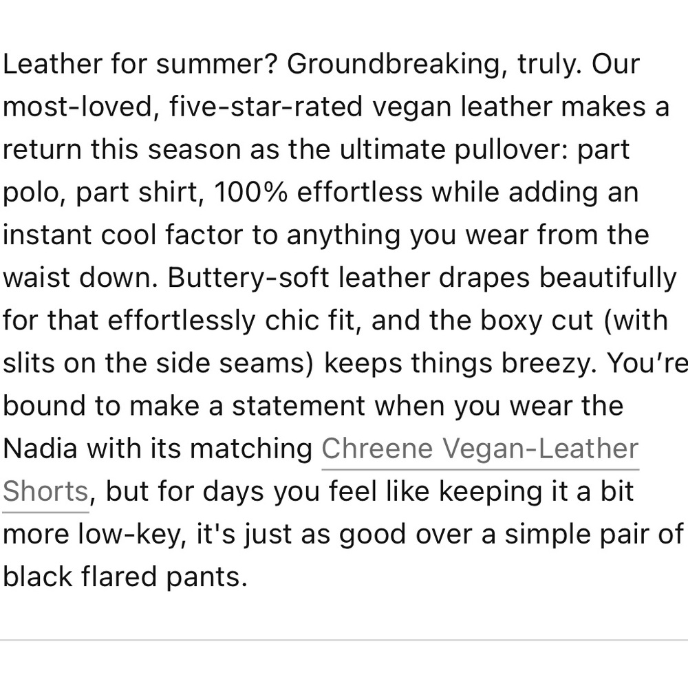 Nadia vegan Leather Pullover Who What Wear Collection - Picture 6 of 6